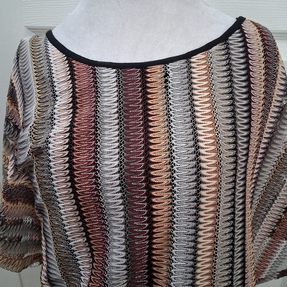 Apt.9 Striped Multicolor Poncho Top  Sizr L - Picture 10 of 14